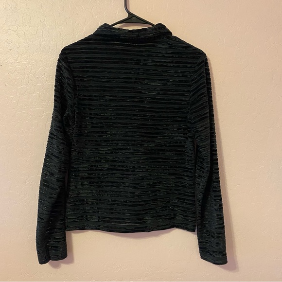 Mesh and Felt Button Up Top - Picture 4 of 5